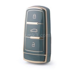 NANO Yüksek Kalite Kumanda Kılıfı VW Passat 3 Buton Gri Renk VW-C11J