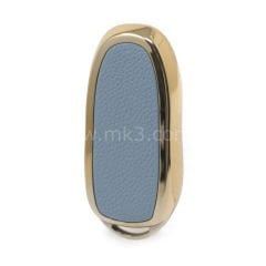 NANO Yüksek Kalite Altın Deri Kumanda Kılıfı Tesla 3 Buton Gri Renk TSL-B13J
