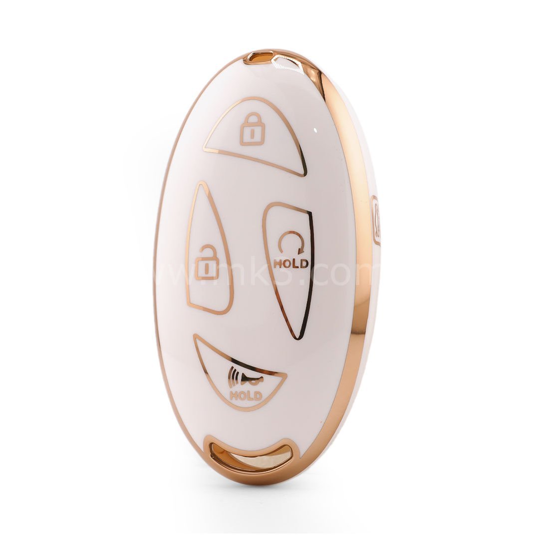 NANO Yüksek Kalite Kumanda Kılıfı Hyundai 5 Buton Beyaz Renk -HY-L11J5A