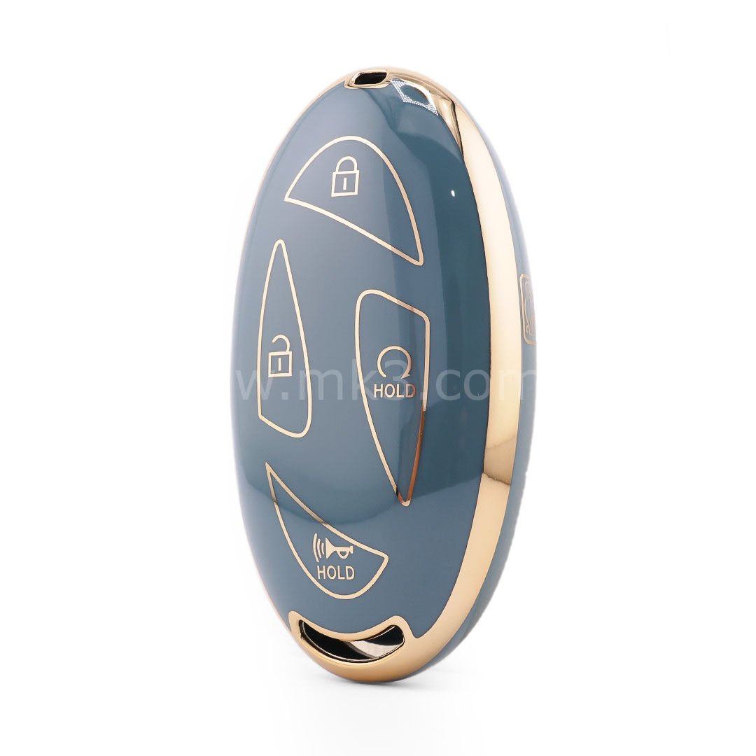 NANO Yüksek Kalite Kumanda Kılıfı Hyundai 5 Buton Gri Renk -HY-L11J5A