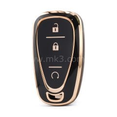 NANO Yüksek Kalite Kumanda Kılıfı Chevrolet 3 Buton Gri Renk -CRL-B11J3A