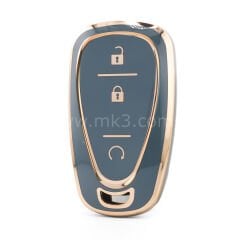 NANO Yüksek Kalite Kumanda Kılıfı Chevrolet 3 Buton Gri Renk -CRL-B11J3A