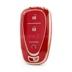 NANO Yüksek Kalite Kumanda Kılıfı Chevrolet 3 Buton kırmızı Renk -CRL-B11J3A