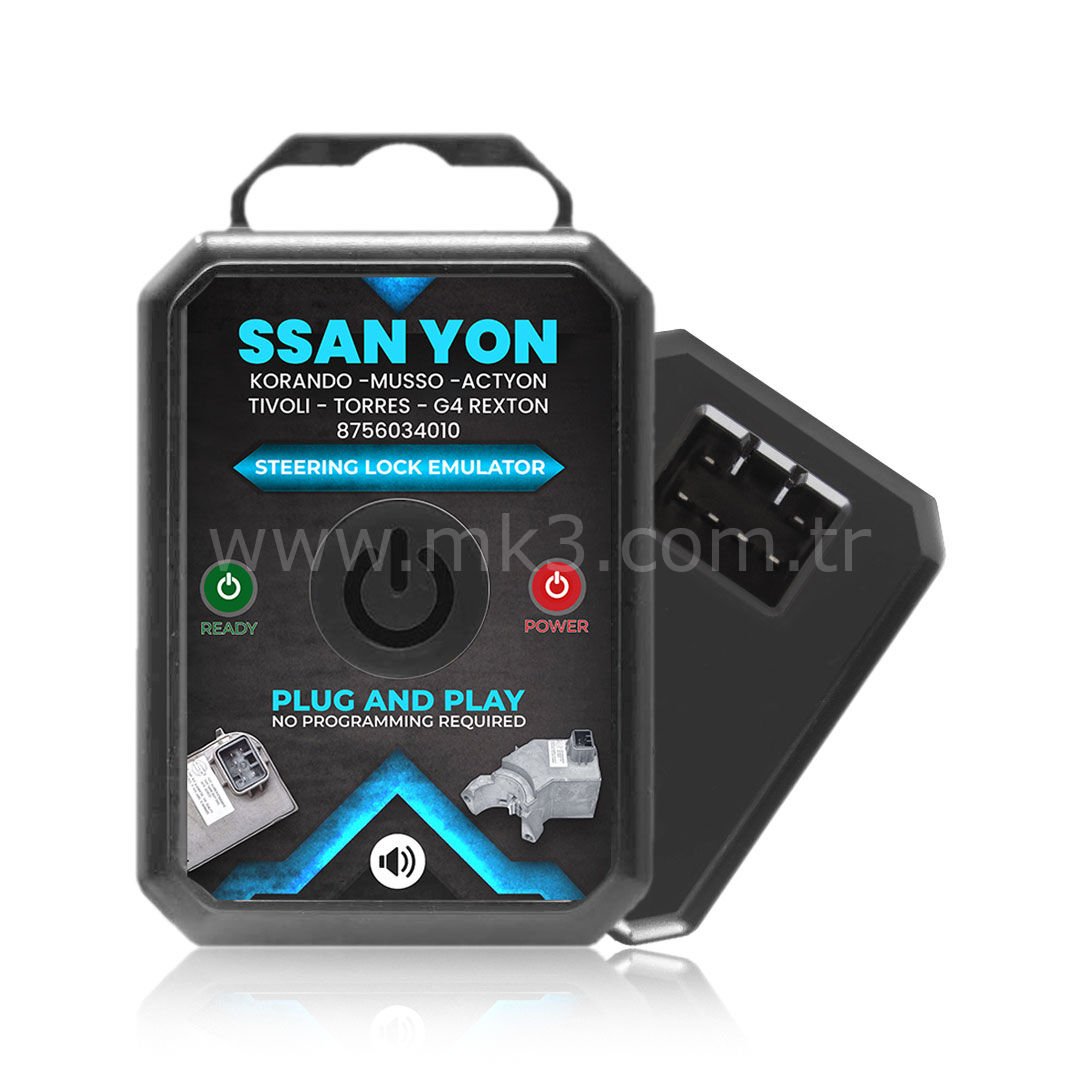 SsangYong Korando - Musso - Actyon - Tivoli  - Torres - G4 Rexton  Sesli Direksiyon Kilidi Emulatörü Tak kullan