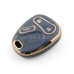 NANO Yüksek Kalite Kumanda Kılıfı Chevrolet 3 Buton Gri Renk -CRL-G11J3