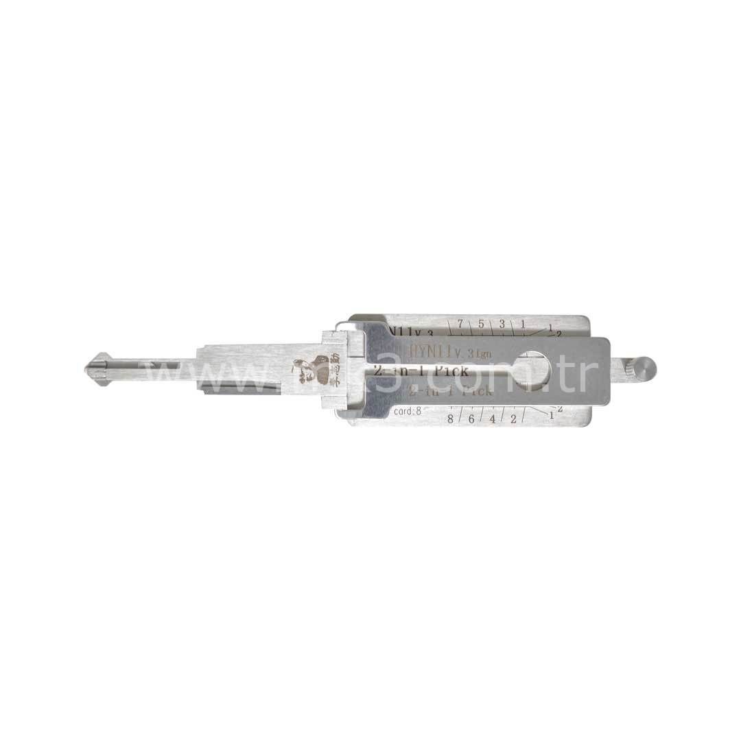 Original Lishi 2-in-1 Pick Decoder Tool HYN11(HYN6)+ For Hyundai Ignition Type