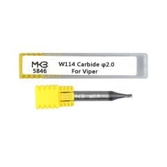 End Mill W114M karbür anahtar kesme bıçağı   φ2.0xD6x40Lx3F