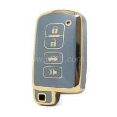 NANO Yüksek Kalite Kumanda Kılıfı Toyota Camry 2012-2017- 3+1  Buton Gri Renk TYT-D11J