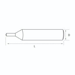 Probe Karbür  01T Nokta Sensörü φ0.94x90°xD4x6.5x21L