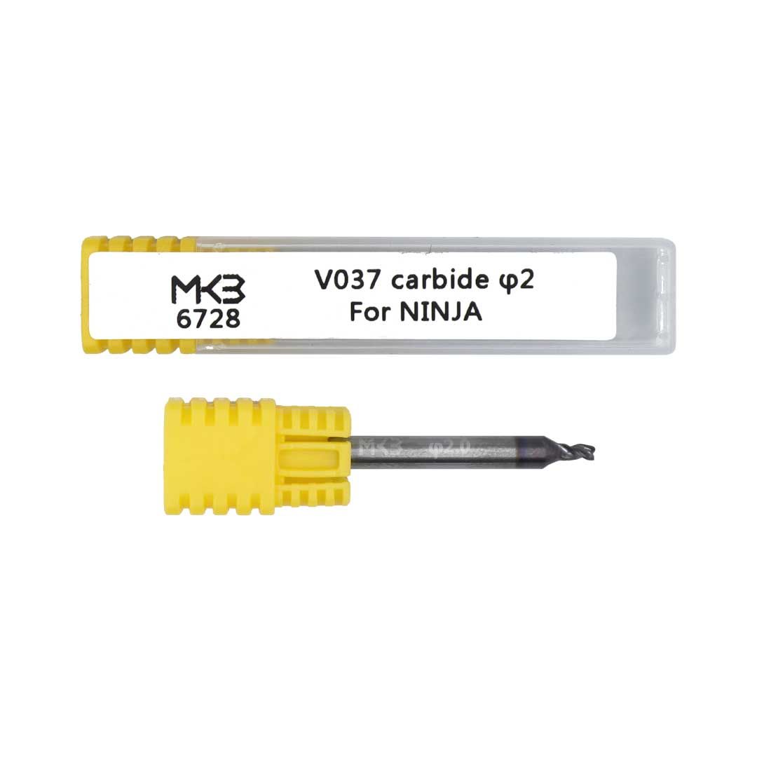 End Mill V037 karbür anahtar kesme bıçağı φ2.0xD4x33L