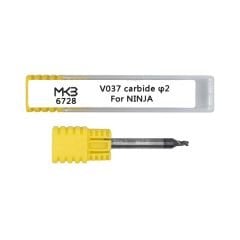 End Mill V037 karbür anahtar kesme bıçağı φ2.0xD4x33L