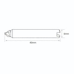 Dimple karbür V001 kesme bıçağı φ4x90°x33x2T