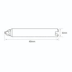 Dimple karbür V001 kesme bıçağı φ4x90°x33x2T