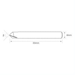 Dimple karbür V007 kesme bıçağı φ4x100°x33x3T