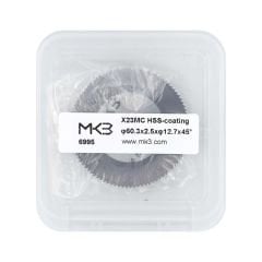 Açılı freze HJ-X23MC HSSCo-Coating anahtar kesme bıçağı φ60.3x2.5xφ12.7x45°