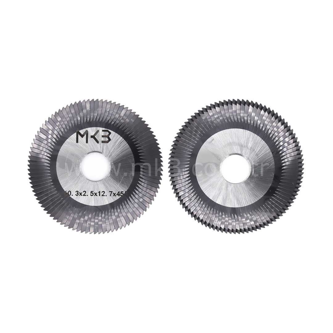 Açılı freze HJ-X23MC HSSCo-Coating anahtar kesme bıçağı φ60.3x2.5xφ12.7x45°