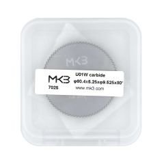 Düz Slotter karbür U01W anahtar kesme bıçağı φ60.4x5.25xφ9.525x80°