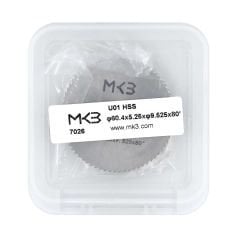 Düz Slotter karbür U01 HSSM35 anahtar kesme bıçağı φ60.4x5.25xφ9.525x80°