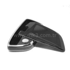 NANO Yüksek Kalite Kumanda Kılıfı Audi 3 Buton Siyah - Gümüş - BMW-B11Y3