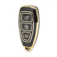 NANO Yüksek Kalite Kumanda Kılıfı Ford 3 Buton Siyah Renk Ford-D11J