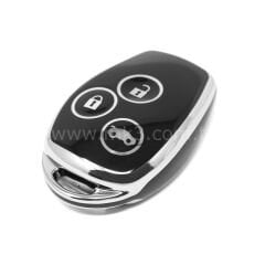 NANO Yüksek Kalite Kumanda Kılıfı Renault 3 Buton Siyah - Gümüş - RN-D11Y3