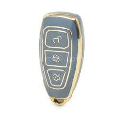 NANO Yüksek Kalite Kumanda Kılıfı Ford 3 Buton Gri Renk Ford-D11J