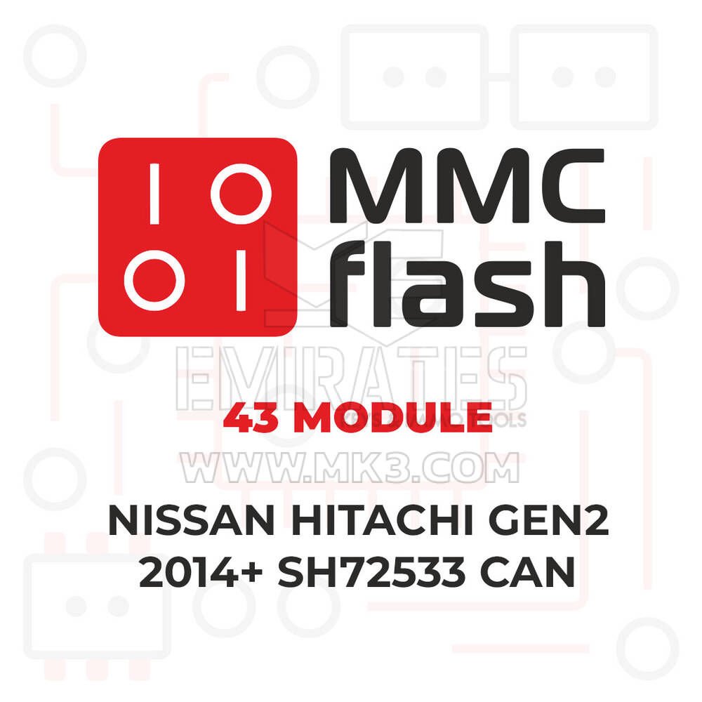 MMCFlash - 43 Modülü, Nissan Hitachi GEN2 2014+ SH72533 CAN
