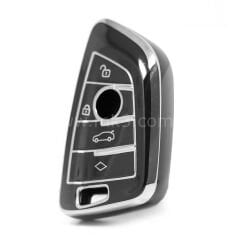 NANO Yüksek Kalite Kumanda Kılıfı BMW 4 Buton Siyah - Gümüş - BMW-B11Y4