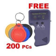 200x RFİD 125KHZ PROXİMİTY T5577 KARIŞIK RENK GÖSTERGEÇ + RFİD GÖSTERGEÇ KOPYALAMA VE YAZMA EL CİHAZI HEDİYE