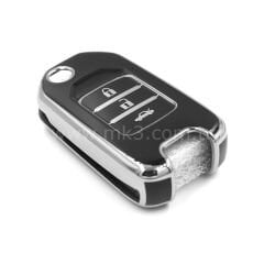 NANO Yüksek Kalite Kumanda Kılıfı Honda 3 Buton Siyah - Gümüş - HD-B11Y3