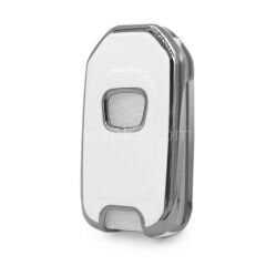 NANO Yüksek Kalite Kumanda Kılıfı Honda 3 Buton Beyaz - Gümüş - HD-B11Y3