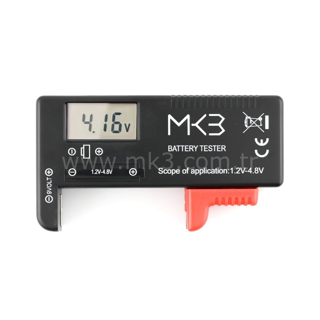 PİL TEST CİHAZAI MK3 Tüm (1,2V - 9V) piller için