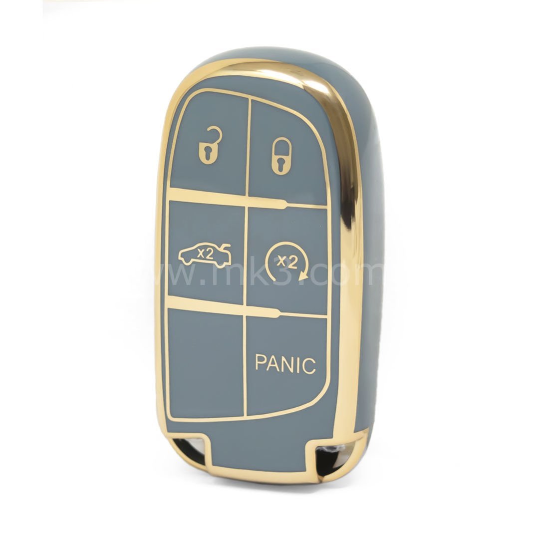 NANO Yüksek Kalite Kumanda Kılıfı Jeep 4+1 Buton Gri Renk Jeep-B11J5