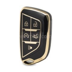 NANO Yüksek Kalite Kumanda Kılıfı Cadillac 4+1 Buton Siyah  Renk CDLC-B11J5