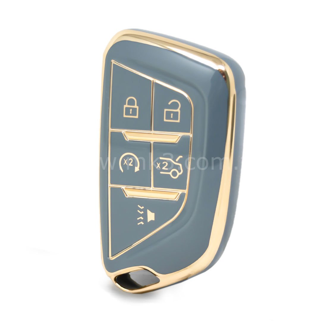 NANO Yüksek Kalite Kumanda Kılıfı Cadillac 4+1 Buton Gri Renk CDLC-B11J5