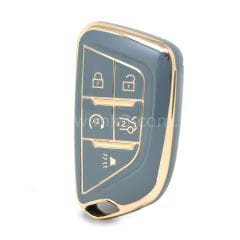 NANO Yüksek Kalite Kumanda Kılıfı Cadillac 4+1 Buton Gri Renk CDLC-B11J5