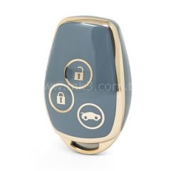 NANO Yüksek Kalite Kumanda Kılıfı Renault 3 Buton Gri Renk RN-D11J3
