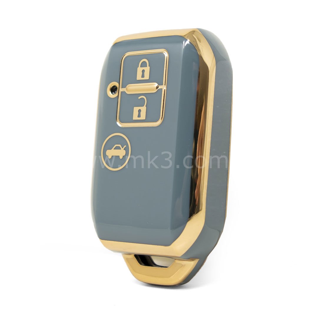 NANO Yüksek Kalite Kumanda Kılıfı Suzuki 3 Buton Gri Renk SZK-C11J3