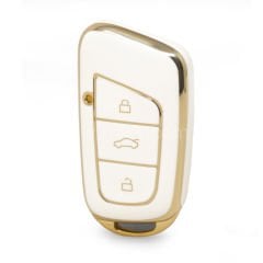 NANO Yüksek Kalite Kumanda Kılıfı Chery 3 Buton Beyaz Renk CR-B11J