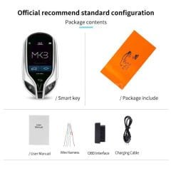 LCD Üniversal Ekranlı Kumanda PKE sistemli Maserati Tipi Gri Renk