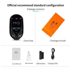 LCD Üniversal Ekranlı Kumanda PKE sistemli Maserati Tipi Siyah Renk