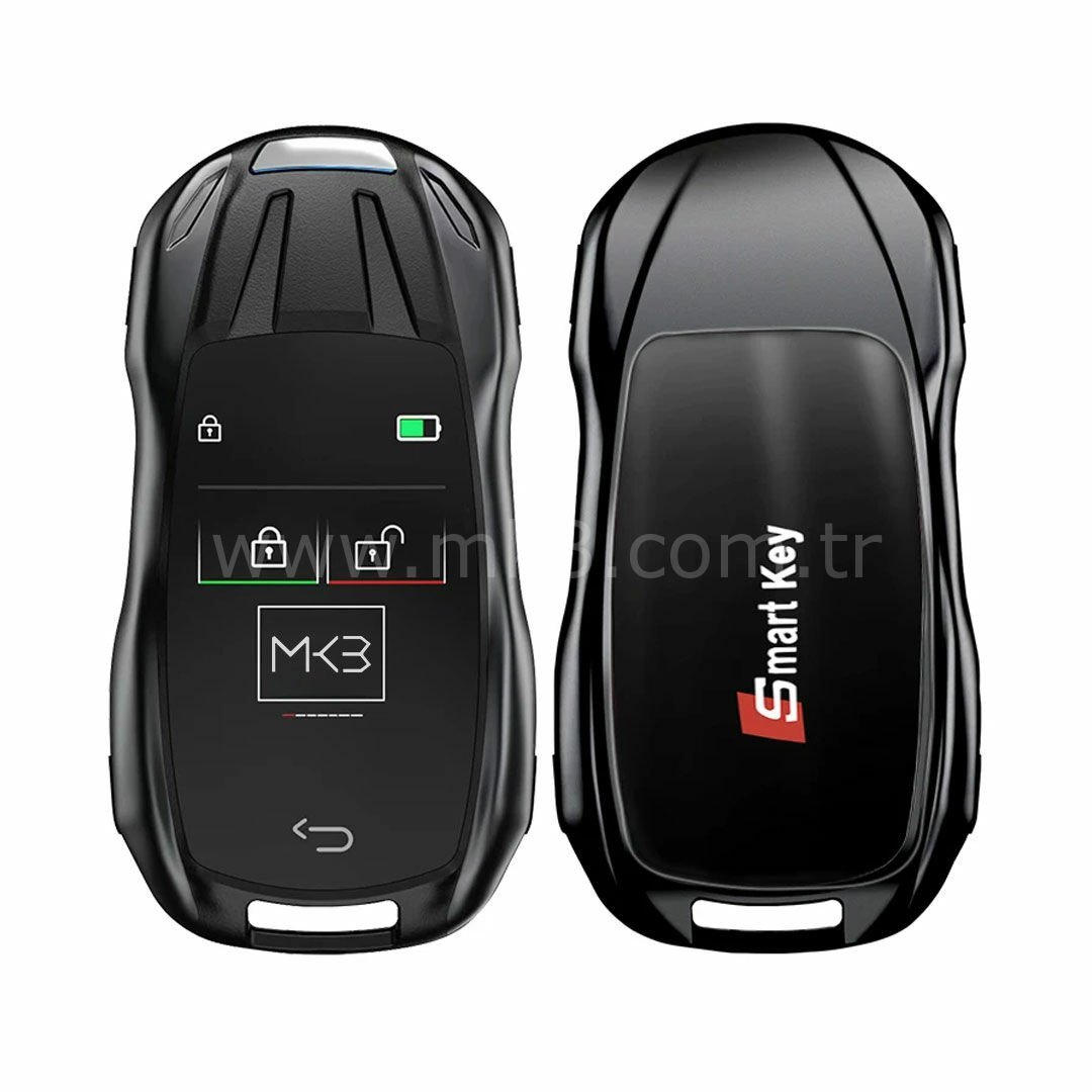 LCD Üniversal Ekranlı Kumanda Keyless Giriş ve İOS sistemi Porsche Tipi Siyah Renk
