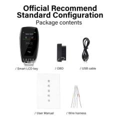 LCD Üniversal  Ekranlı Kumanda Keyless Giriş ve İOS Araç Konum Takip Sistemi siyah renk