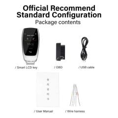 LCD Üniversal  Ekranlı Kumanda Keyless Giriş ve İOS Araç Konum Takip Sistemi Gümüş Renk
