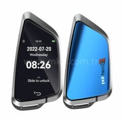 LCD Üniversal Ekranlı Kumanda Keyless Giriş ve İOS sistemi Bıçak Tipi Gümüş Renk