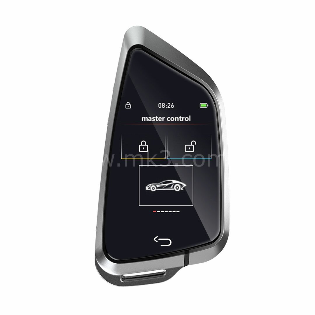 LCD Üniversal Ekranlı Kumanda Keyless Giriş ve İOS sistemi Bıçak Tipi Gümüş Renk