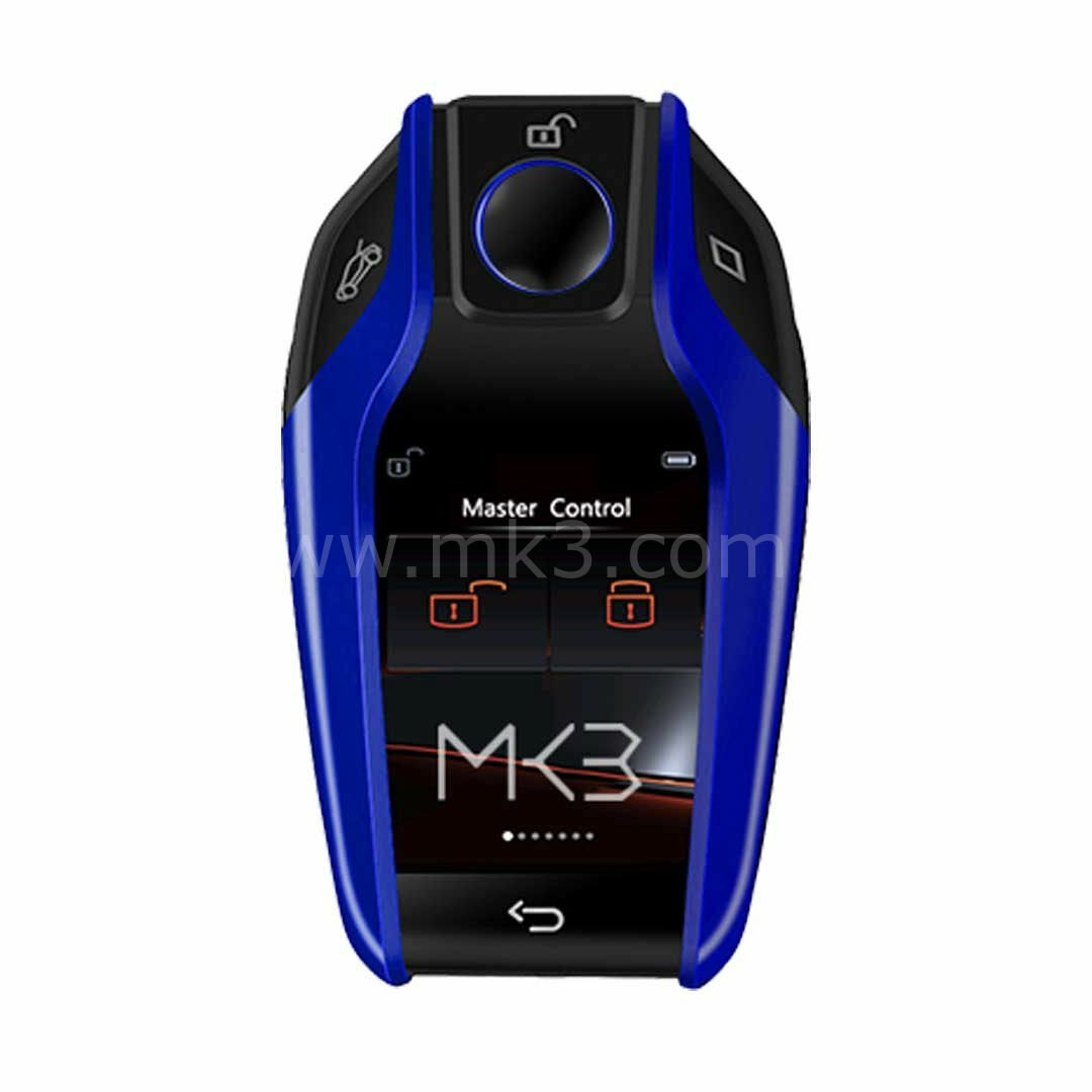 LCD Üniversal Ekranlı Kumanda Keyless Giriş ve İOS sistemi BMW Tipi Mavi Renk
