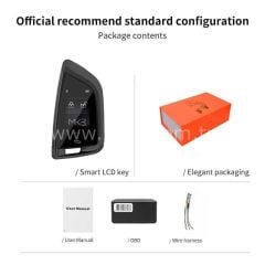 LCD Üniversal  Ekranlı Kumanda Keyless Giriş FEM Tipi Siyah Renk