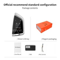 LCD Üniversal  Ekranlı Kumanda Keyless Giriş FEM Tipi Gümüş Renk