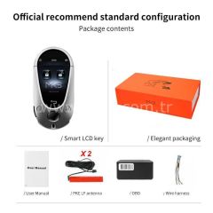 LCD Üniversal Ekranlı Kumanda PKE sistemi Mercedes Tipi Gümüş Renk